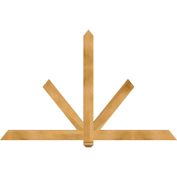 Ekena Millwork Kennewick Rough Sawn Timber Gable Bracket, Western Red Cedar, 72"W x 45"H x 2"D x 4"F, 15/12 Pitch GBW072X45X0204KEN00RWR - main